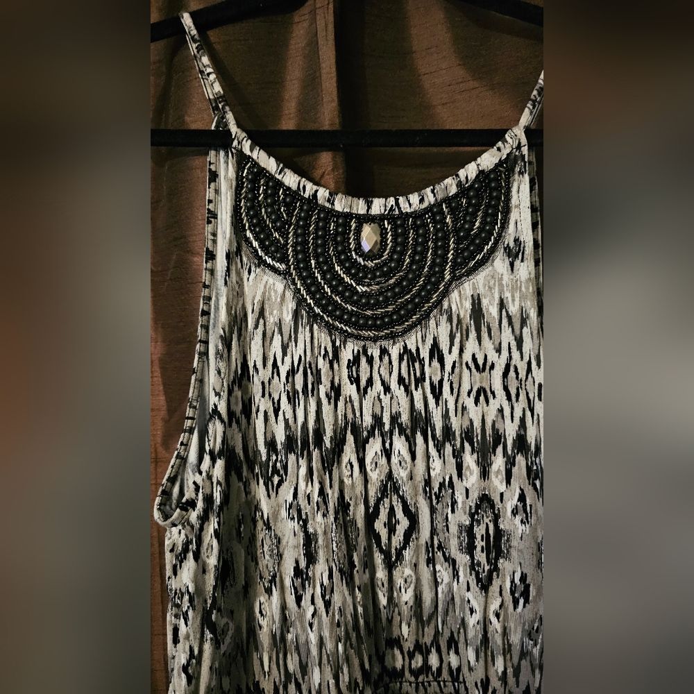 Patterned Sleeveless DRESS¹